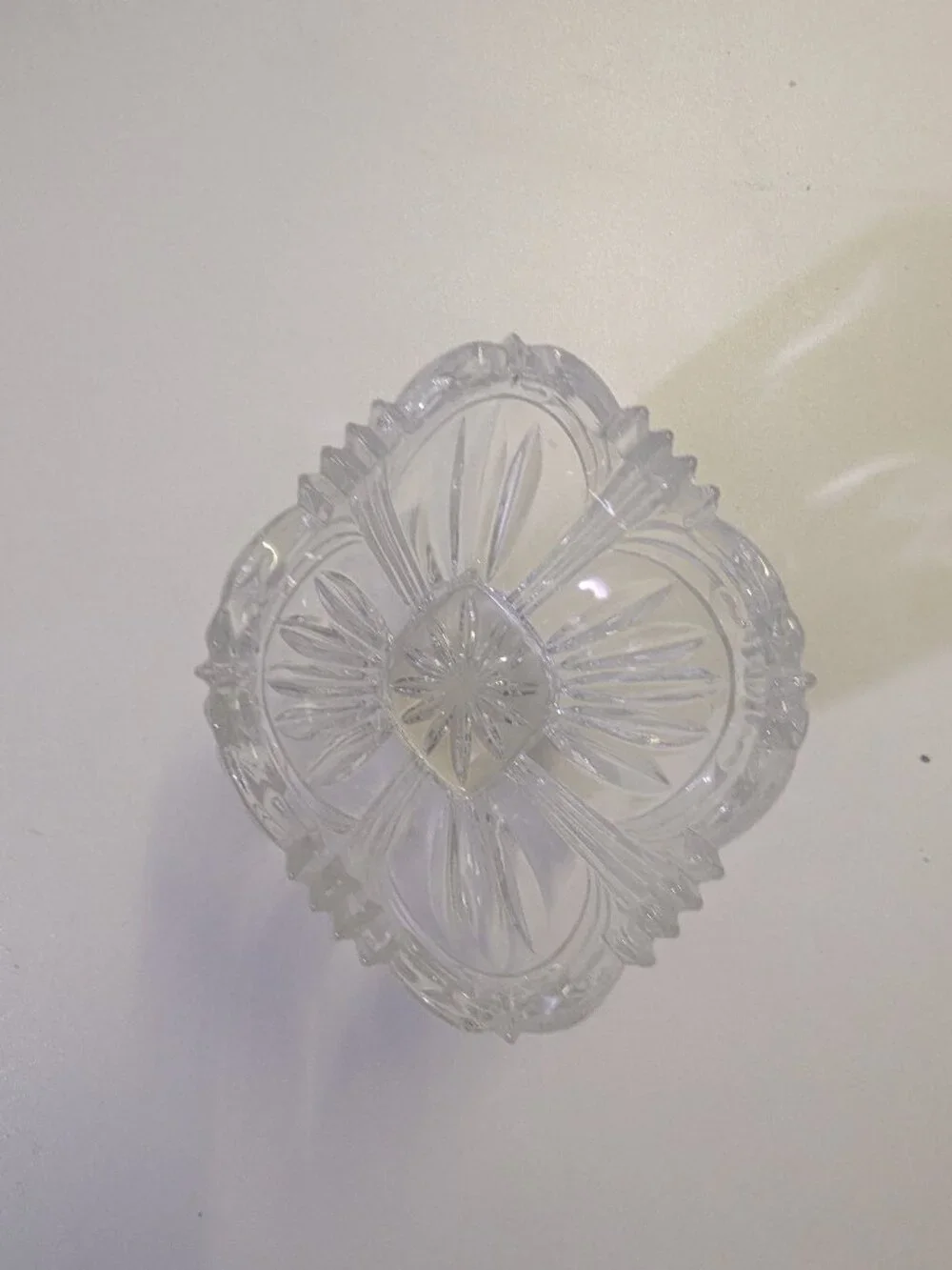 Vintage Oneida 24% Lead Crystal Small Oval Bowl in the 